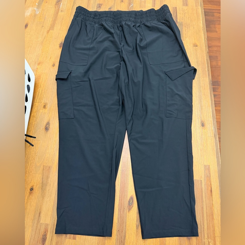 Men's Black Pants with Elastic Waist
